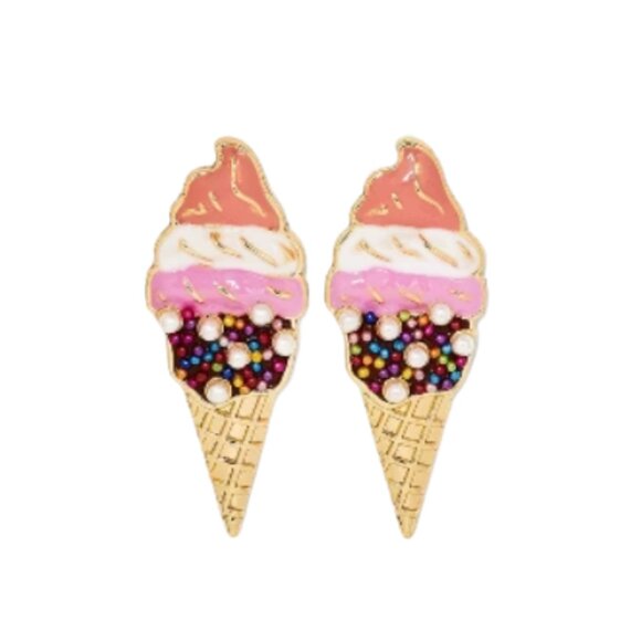 BaubleBar Jewelry - Sugarfix by Baublebar I Scream You Scream Ice Cream Cone Earrings NEW
